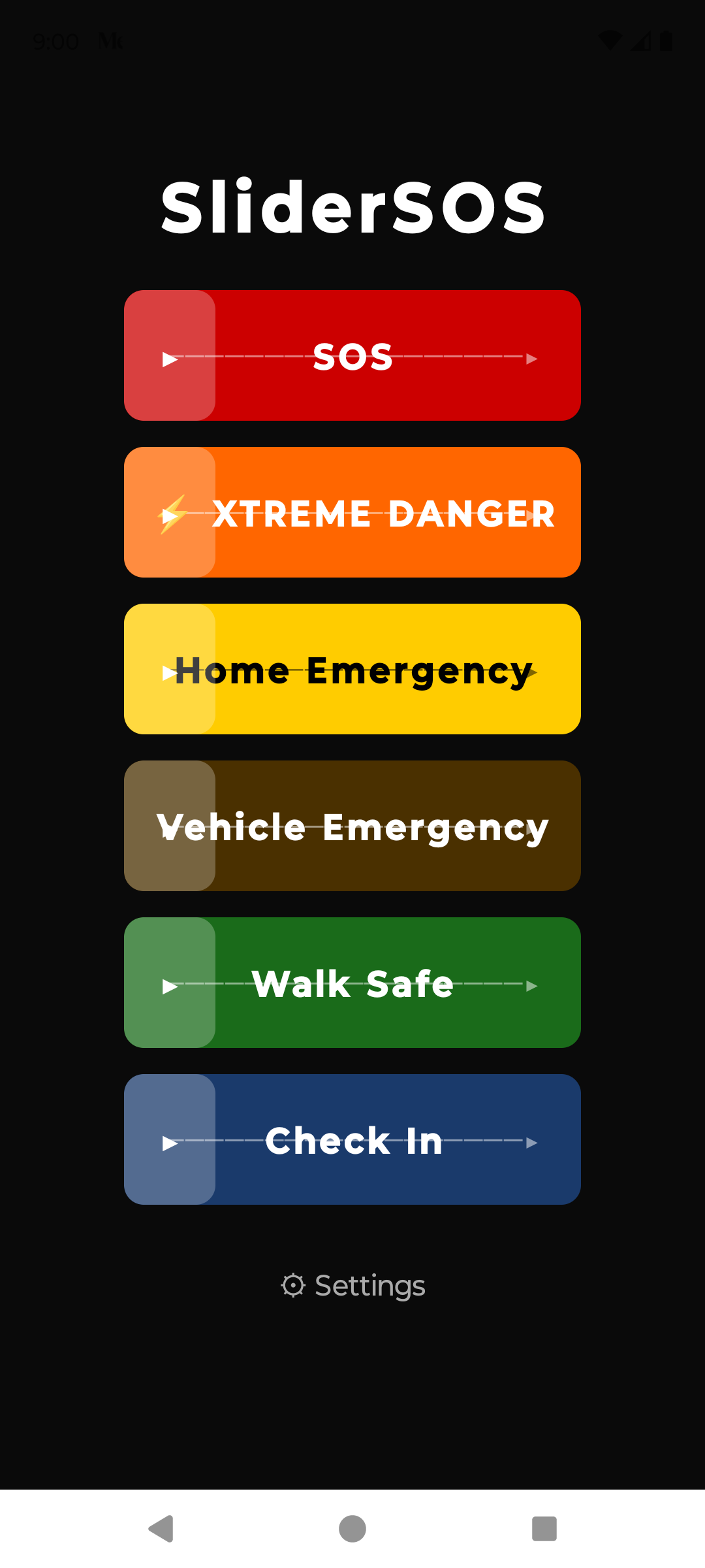 SliderSOS app
